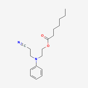 2-[(2-Cyanoethyl)(phenyl)amino]ethyl heptanoate