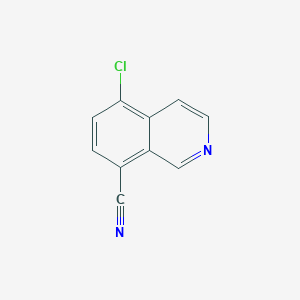 molecular formula C10H5ClN2 B1435645 8-异喹啉腈，5-氯- CAS No. 1256463-60-1