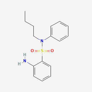 molecular formula C16H20N2O2S B14356452 2-Amino-N-butyl-N-phenylbenzene-1-sulfonamide CAS No. 90163-91-0