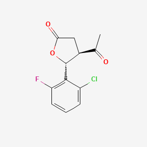 (4R,5R)-4-Acetyl-5-(2-chloro-6-fluorophenyl)oxolan-2-one