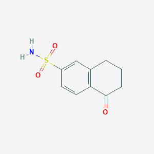 molecular formula C10H11NO3S B1435654 5-Oxo-5,6,7,8-tetrahydronaphthalene-2-sulfonamide CAS No. 1273608-70-0