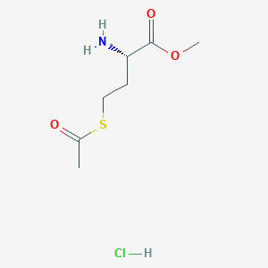 molecular formula C7H14ClNO3S B1435655 methyl (2S)-4-(acetylsulfanyl)-2-aminobutanoate hydrochloride CAS No. 1807939-72-5