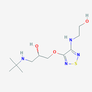 1-(1,1-Dimethylethylamino-3-((4-(2-hydroxyethylamino)-1,2,5-thiadiazol-3-yl)oxy))-2-propanol
