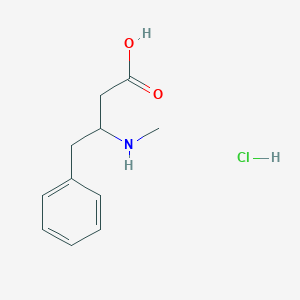 molecular formula C11H16ClNO2 B1435671 3-(Methylamino)-4-phenylbutanoic acid hydrochloride CAS No. 60546-97-6
