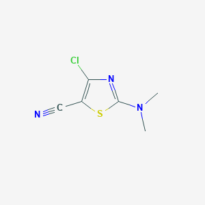 molecular formula C6H6ClN3S B1435674 4-氯-2-(二甲基氨基)-1,3-噻唑-5-碳腈 CAS No. 1803581-29-4