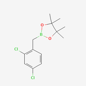 molecular formula C13H17BCl2O2 B1435676 2-(2,4-二氯苄基)-4,4,5,5-四甲基-1,3,2-二氧杂硼环丁烷 CAS No. 1800284-57-4
