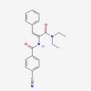 4-Cyano-N-[3-(diethylamino)-3-oxo-1-phenylprop-1-en-2-yl]benzamide