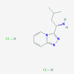 molecular formula C11H18Cl2N4 B1435680 (1S)-3-甲基-1-{[1,2,4]三唑并[4,3-a]吡啶-3-基}丁-1-胺二盐酸盐 CAS No. 1807939-67-8