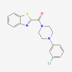 molecular formula C18H16ClN3OS B14356866 (1,3-Benzothiazol-2-yl)[4-(3-chlorophenyl)piperazin-1-yl]methanone CAS No. 91665-73-5