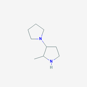 molecular formula C9H18N2 B1435688 2-Methyl-3-(pyrrolidin-1-yl)pyrrolidine CAS No. 1803599-37-2