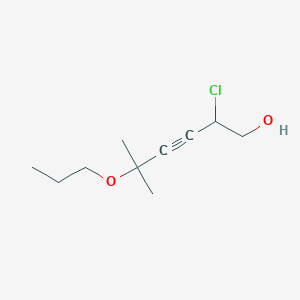 2-Chloro-5-methyl-5-propoxyhex-3-yn-1-ol