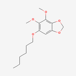 1,3-Benzodioxole, 6-(hexyloxy)-4,5-dimethoxy-