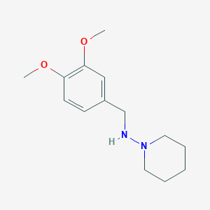 N-[(3,4-Dimethoxyphenyl)methyl]piperidin-1-amine