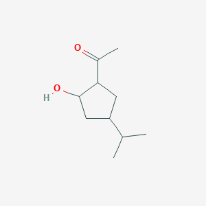 1-[2-Hydroxy-4-(propan-2-yl)cyclopentyl]ethanone