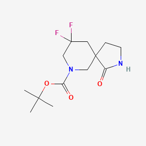 molecular formula C13H20F2N2O3 B1435703 tert-Butyl 9,9-difluoro-1-oxo-2,7-diazaspiro[4.5]decane-7-carboxylate CAS No. 1373502-80-7