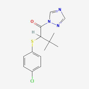 2-[(4-Chlorophenyl)sulfanyl]-3,3-dimethyl-1-(1h-1,2,4-triazol-1-yl)butan-1-one