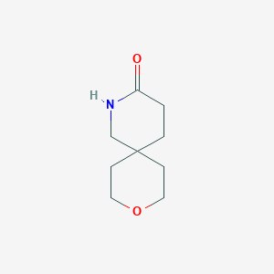 molecular formula C9H15NO2 B1435704 9-氧杂-2-氮杂螺[5.5]十一烷-3-酮 CAS No. 1599169-82-0