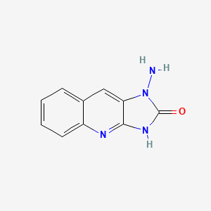 molecular formula C10H8N4O B14357057 1-Amino-1,3-dihydro-2H-imidazo[4,5-b]quinolin-2-one CAS No. 95539-31-4