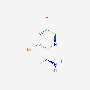molecular formula C7H8BrFN2 B1435707 (S)-1-(3-溴-5-氟吡啶-2-基)乙胺 CAS No. 1932587-71-7