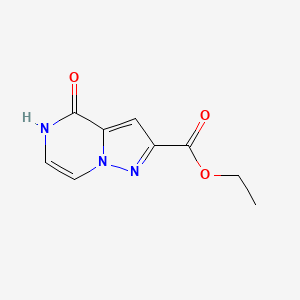 molecular formula C9H9N3O3 B1435708 ethyl 4-oxo-4H,5H-pyrazolo[1,5-a]pyrazine-2-carboxylate CAS No. 1250443-90-3