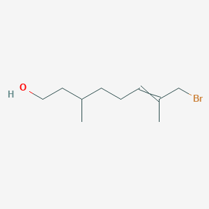 molecular formula C10H19BrO B14357091 8-Bromo-3,7-dimethyloct-6-en-1-ol CAS No. 90165-47-2