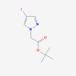 molecular formula C9H13IN2O2 B1435710 tert-butyl 2-(4-iodo-1H-pyrazol-1-yl)acetate CAS No. 2023463-51-4