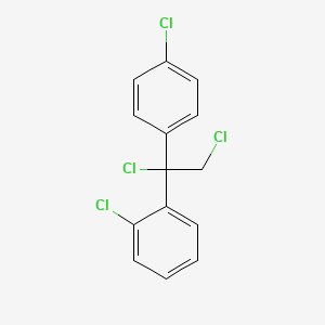 molecular formula C14H10Cl4 B14357100 1-Chloro-2-[1,2-dichloro-1-(4-chlorophenyl)ethyl]benzene CAS No. 90284-72-3