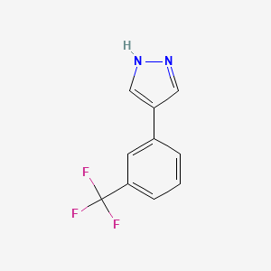 molecular formula C10H7F3N2 B1435711 4-(3-(三氟甲基)苯基)-1H-吡唑 CAS No. 1246555-68-9