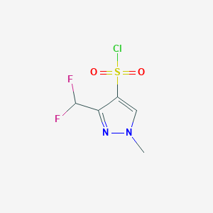 molecular formula C5H5ClF2N2O2S B1435713 3-(Difluoromethyl)-1-methyl-1H-pyrazole-4-sulfonyl chloride CAS No. 1855907-24-2