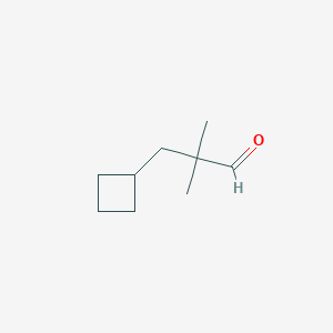molecular formula C9H16O B1435714 3-Cyclobutyl-2,2-dimethylpropanal CAS No. 1936119-86-6
