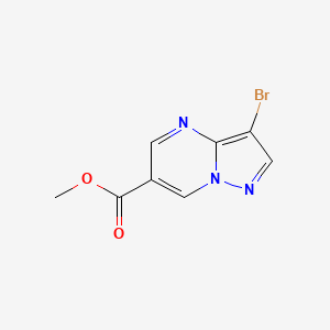 molecular formula C8H6BrN3O2 B1435716 3-溴吡唑并[1,5-a]嘧啶-6-甲酸甲酯 CAS No. 1823420-32-1