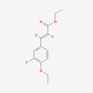 molecular formula C13H15FO3 B1435718 丙烯酸，3-(4-乙氧基-3-氟苯基)-，乙酯，(2E)- CAS No. 227939-15-3