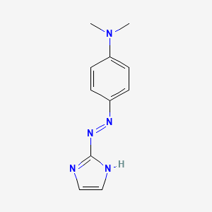 molecular formula C11H13N5 B14357194 4-[2-(2H-Imidazol-2-ylidene)hydrazinyl]-N,N-dimethylaniline CAS No. 91477-50-8