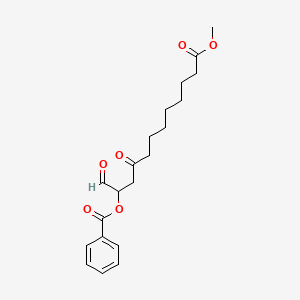 molecular formula C20H26O6 B14357220 12-Methoxy-1,4,12-trioxododecan-2-yl benzoate CAS No. 90511-09-4