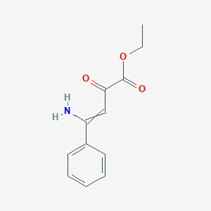 molecular formula C12H13NO3 B14357243 Ethyl 4-amino-2-oxo-4-phenylbut-3-enoate CAS No. 90788-51-5