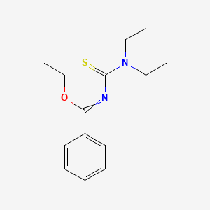 molecular formula C14H20N2OS B14357258 Ethyl N-(diethylcarbamothioyl)benzenecarboximidate CAS No. 90473-84-0