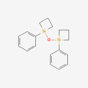 molecular formula C18H22OSi2 B14357266 Silacyclobutane, 1,1'-oxybis[1-phenyl- CAS No. 93241-93-1