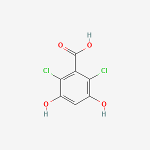 molecular formula C7H4Cl2O4 B1435727 2,6-二氯-3,5-二羟基苯甲酸 CAS No. 1638365-46-4