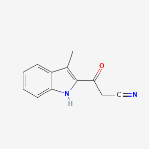 molecular formula C12H10N2O B1435728 3-(3-Methyl-1H-indol-2-yl)-3-oxopropanenitrile CAS No. 1414944-13-0