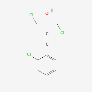 1-Chloro-2-(chloromethyl)-4-(2-chlorophenyl)but-3-yn-2-ol