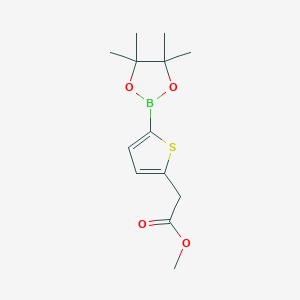 molecular formula C13H19BO4S B1435734 Methyl 2-(5-(4,4,5,5-tetramethyl-1,3,2-dioxaborolan-2-yl)thiophen-2-yl)acetate CAS No. 1788894-41-6