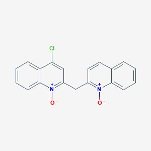 4-Chloro-1-oxo-2-[(1-oxo-1lambda~5~-quinolin-2-yl)methyl]-1lambda~5~-quinoline