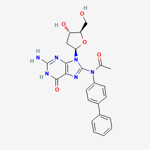 Guanosine, 8-(acetyl(1,1'-biphenyl)-4-ylamino)-2'-deoxy-