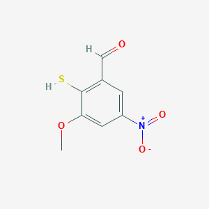 3-Methoxy-5-nitro-2-sulfanylbenzaldehyde