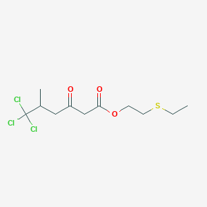 2-(Ethylsulfanyl)ethyl 6,6,6-trichloro-5-methyl-3-oxohexanoate