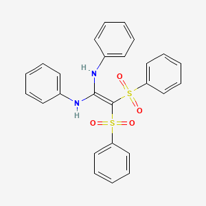 1,1-Ethenediamine, N,N'-diphenyl-2,2-bis(phenylsulfonyl)-