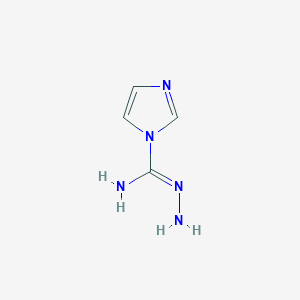 molecular formula C4H7N5 B1435773 N-Amino-1H-imidazole-1-carboximidamide CAS No. 1016162-38-1