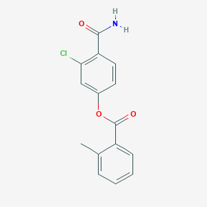 4-Carbamoyl-3-chlorophenyl 2-methylbenzoate