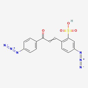 5-Azido-2-[3-(4-azidophenyl)-3-oxoprop-1-en-1-yl]benzene-1-sulfonic acid