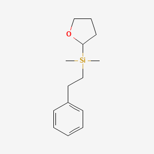 molecular formula C14H22OSi B14357817 Dimethyl(oxolan-2-yl)(2-phenylethyl)silane CAS No. 91826-64-1